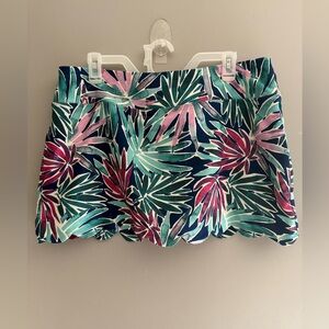 Sigrid Olsen Womens Tennis Golf Pickle Ball Skort SZ XL Floral Pockets Scalloped